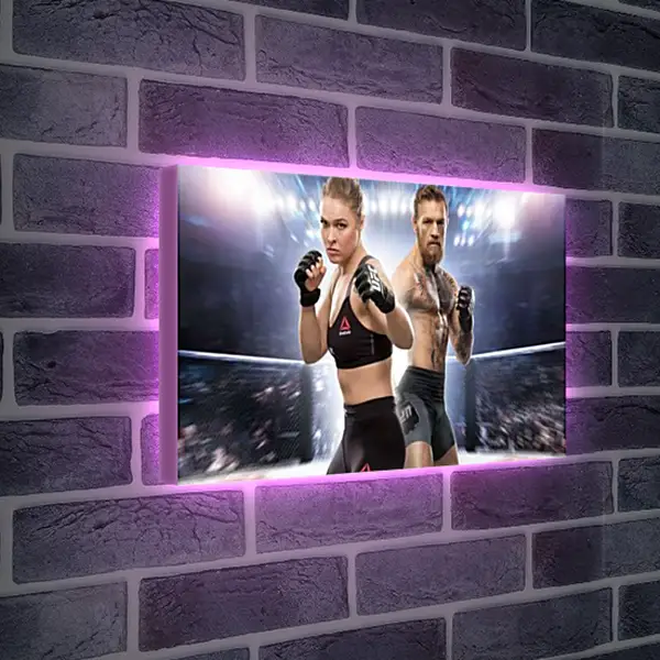 Лайтбокс световая панель - UFC. Ронда Роузи и Конор МакГрегор