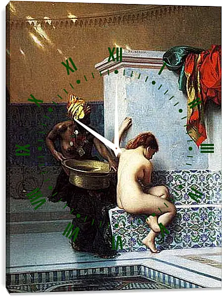 Часы картина - Turkish bath. Жан-Леон Жером