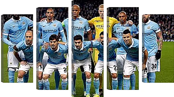 Модульная картина - Фото перед матчем. Манчестер Сити. Manchester City