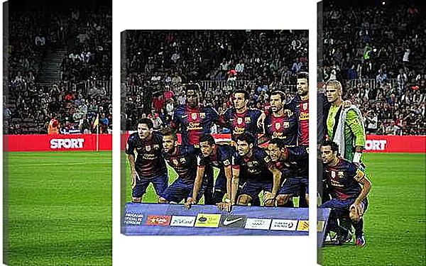 Модульная картина - Фото перед матчем ФК Барселона. FC Barcelona