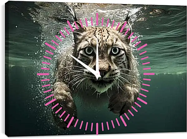 Часы картина - Рысь