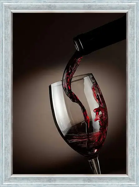 Картина в раме - В предвкушении глотка. Искушение вина.