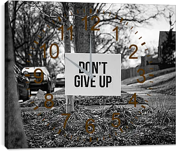 Часы картина - Не сдавайся