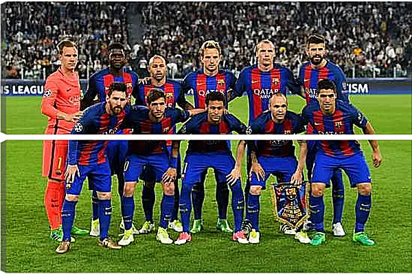 Модульная картина - Фото перед матчем ФК Барселона. FC Barcelona