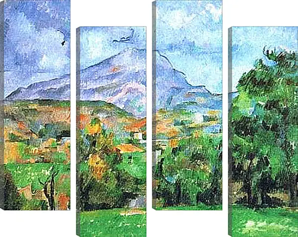 Модульная картина - La Montagne Sainte-Victoire (1). Поль Сезанн