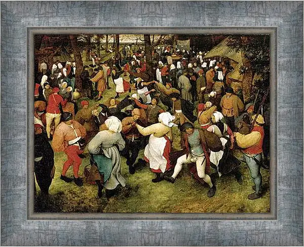 Картина в раме - Свадебный танец. Брейгель Питер Старший