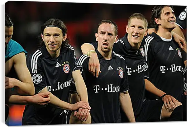 Постер на подрамнике - Игроки Баварии Мюнхен отмечают гол