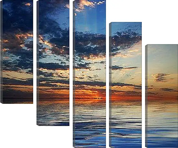 Модульная картина - После заката на море