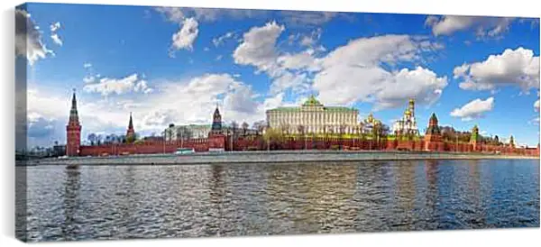 Постер на подрамнике - Вид Московского Кремля с Софийской набережной