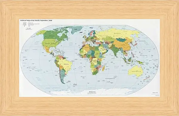 Картина в раме - Политическая карта мира. Сентябрь 2008