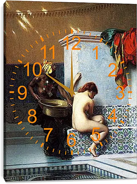 Часы картина - Turkish bath. Жан-Леон Жером