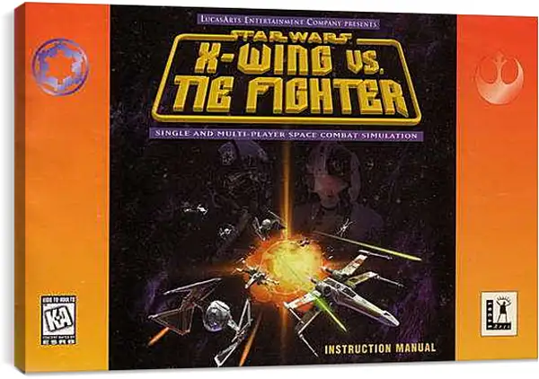 Постер на подрамнике - Star Wars: X-Wing Vs. TIE Fighter