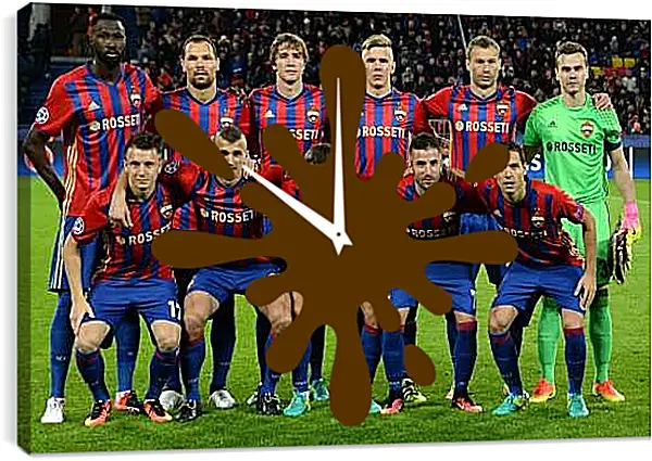 Часы картина - Фото перед матчем. ФК ЦСКА Москва. FC CSKA Moscow