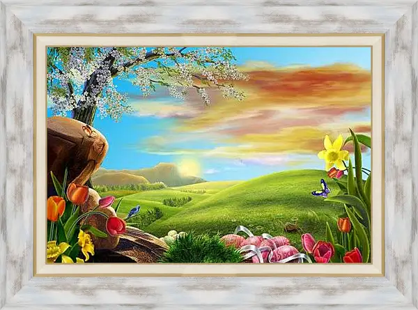 Картина в раме - Иллюстрация