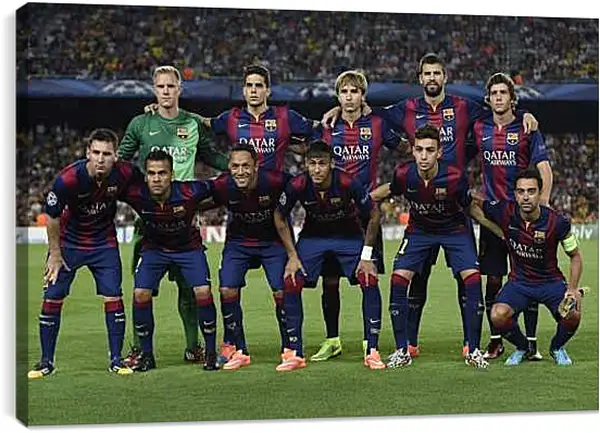 Постер на подрамнике - Фото перед матчем ФК Барселона. FC Barcelona