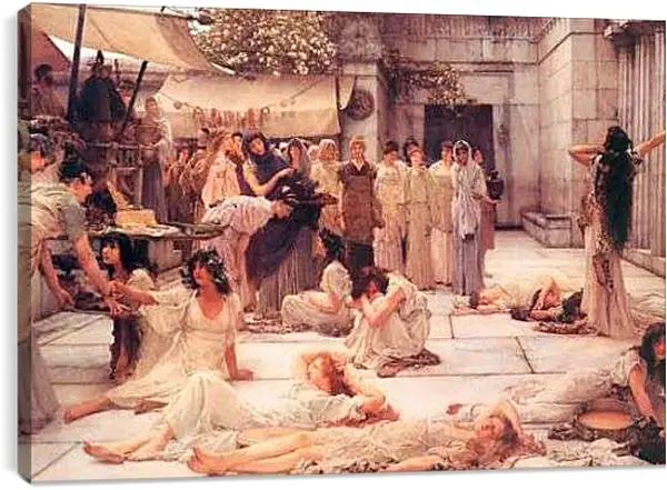 Постер на подрамнике - The Women of Amphissa. Лоуренс Альма-Тадема