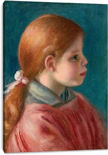 Постер на подрамнике - Tete de jeune fille. Пьер Огюст Ренуар