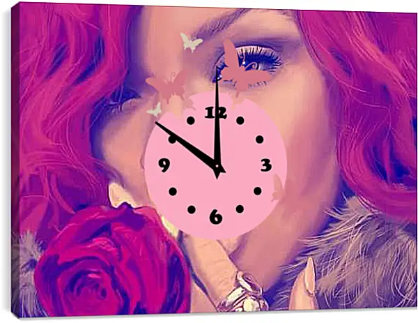 Часы картина - Рианна. Rihanna