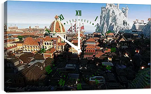 Часы картина - Minecraft