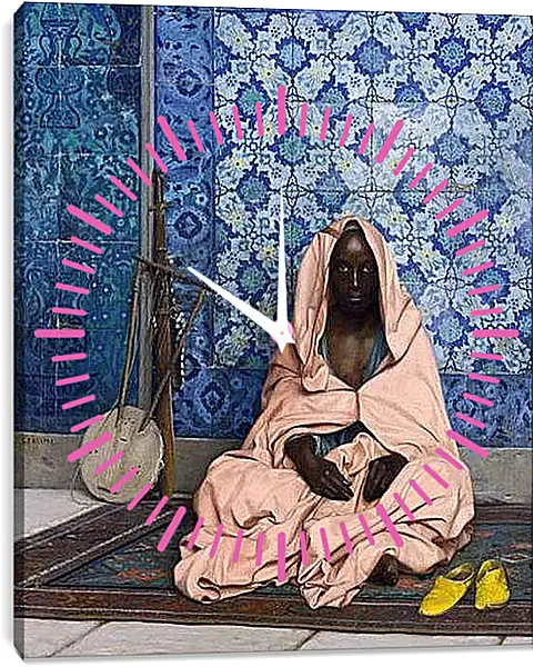 Часы картина - Темнокожий бард. Жан-Леон Жером