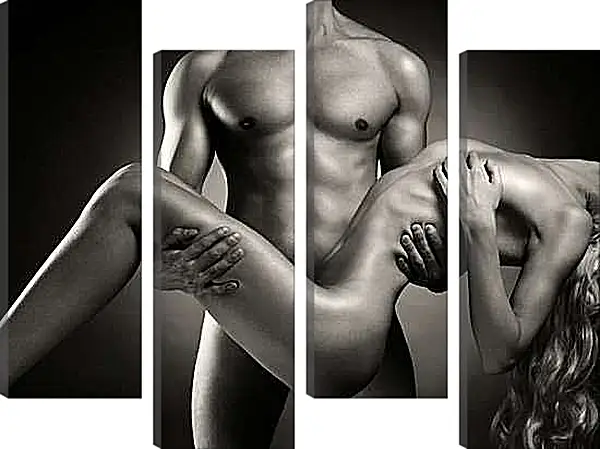 Модульная картина - Девушка на руках у мужчины