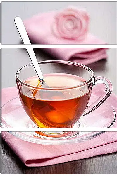 Модульная картина - Ароматный чай. Чайная нежность.