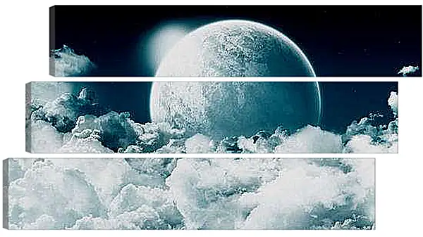 Модульная картина - Белая Луна