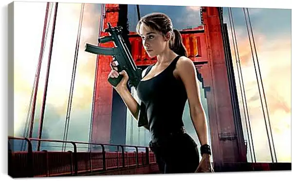 Постер на подрамнике - Эмилия Кларк. Мост. Терминатор Генезис
