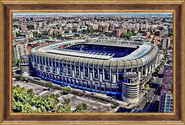 Картина в раме - Стадион Сантьяго Бернабеу. Реал Мадрид