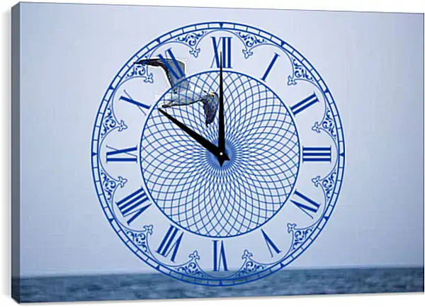 Часы картина - Чайка