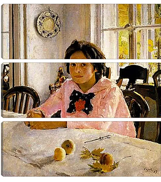 Модульная картина - Девочка с персиками. Валентин Александрович Серов