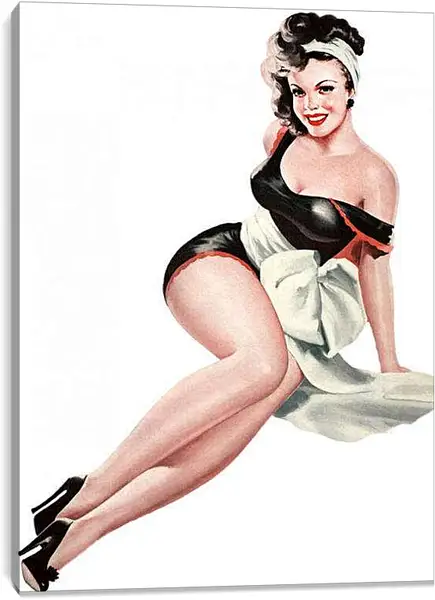 Постер на подрамнике - Девушка (стиль пин ап)