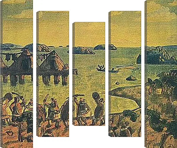 Модульная картина - Каменный век. Рерих Николай