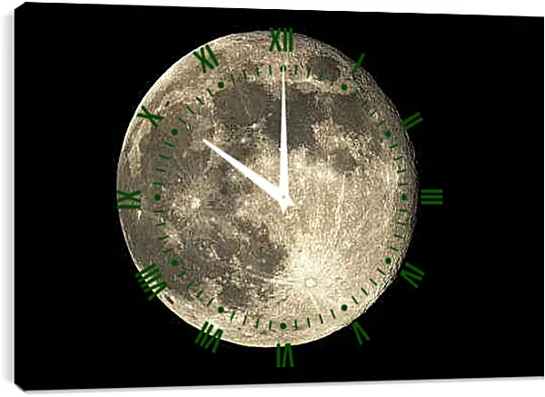 Часы картина - Луна