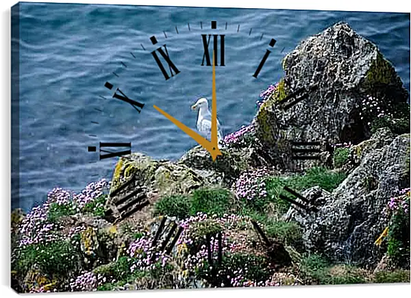 Часы картина - Чайка