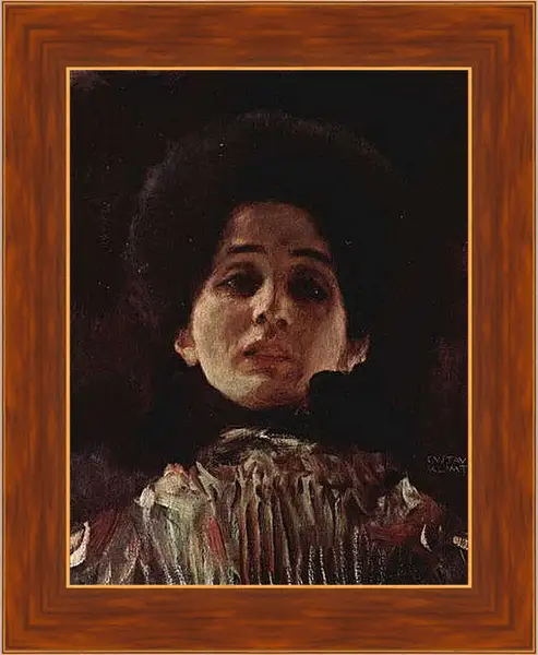 Картина в раме - Damenbildnis en Face. Густав Климт