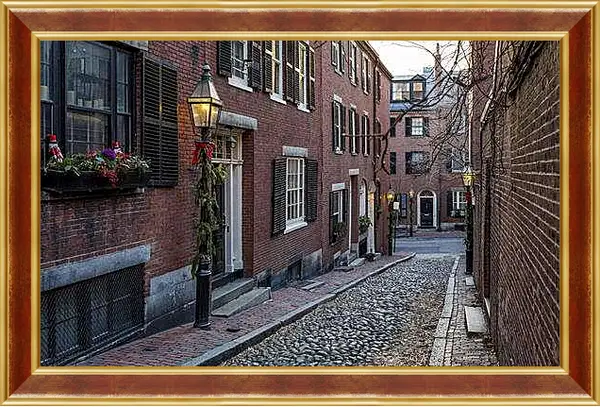 Картина в раме - Улица в Бостоне