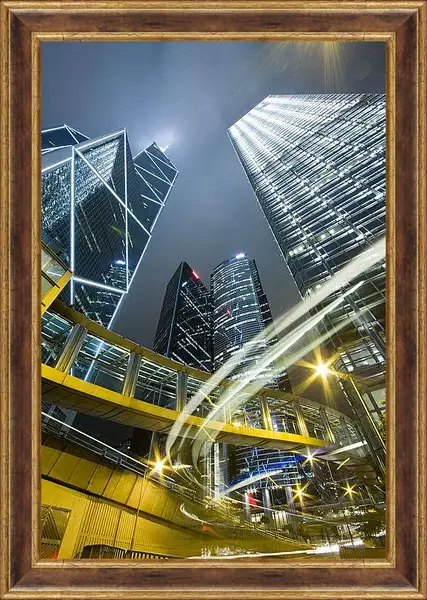 Картина в раме - Гонконг ночью