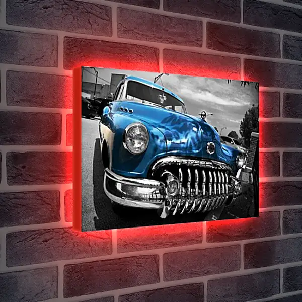 Лайтбокс световая панель - Ретро автомобиль