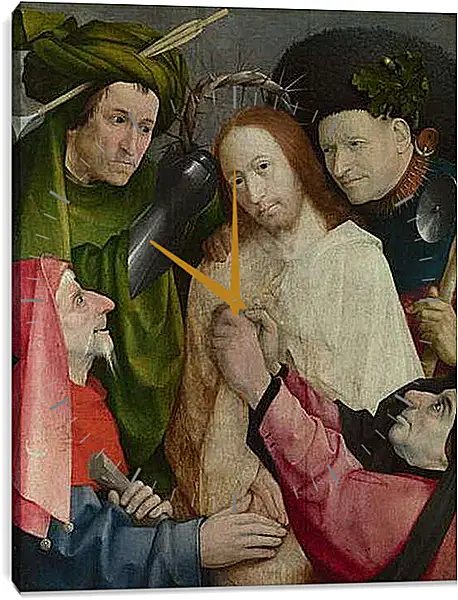 Часы картина - Christ Mocked (The Crowning with Thorns). Иероним Босх