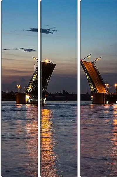 Модульная картина - Дворцовый мост. Санкт-Петербург