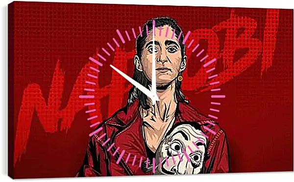 Часы картина - Бумажный дом. La casa de papel