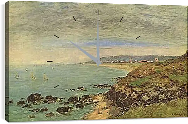 Часы картина - Atlantikkuste bei Benerville. Эжен Буден