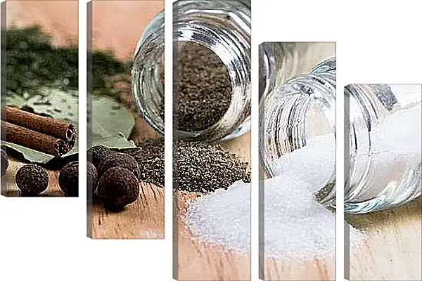 Модульная картина - Соль и перец. Ароматы кухни.