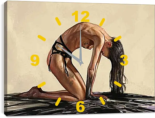Часы картина - На четвереньках. Эротика