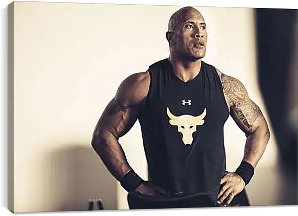 Постер на подрамнике - Dwayne Douglas Johnson. Дуэйн Джонсон (Скала)