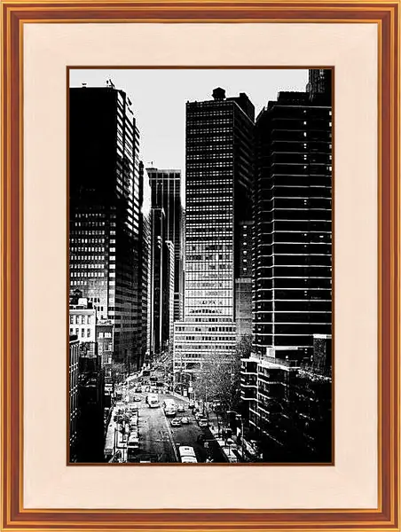 Картина в раме - Улица в городе