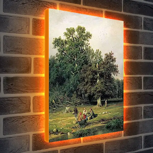 Лайтбокс световая панель - За грибами. Иван Шишкин