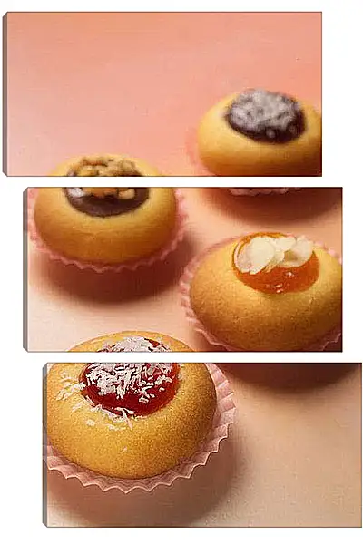 Модульная картина - Тарталетки. Сладкое искушение.