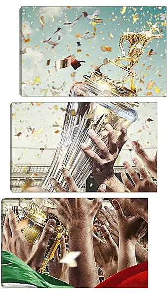 Модульная картина - Чемпионство в РПЛ. Локомотив Москва. Lokomotiv Moscow